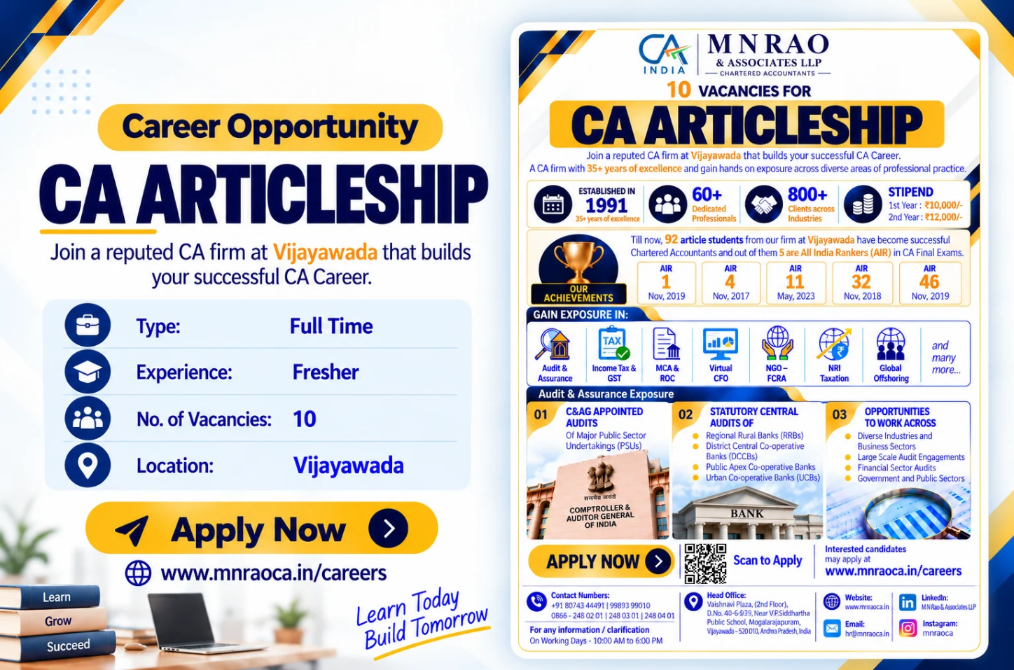ca articleship vacancy